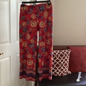 Apt. 9 Red and Blue Floral Garment euc